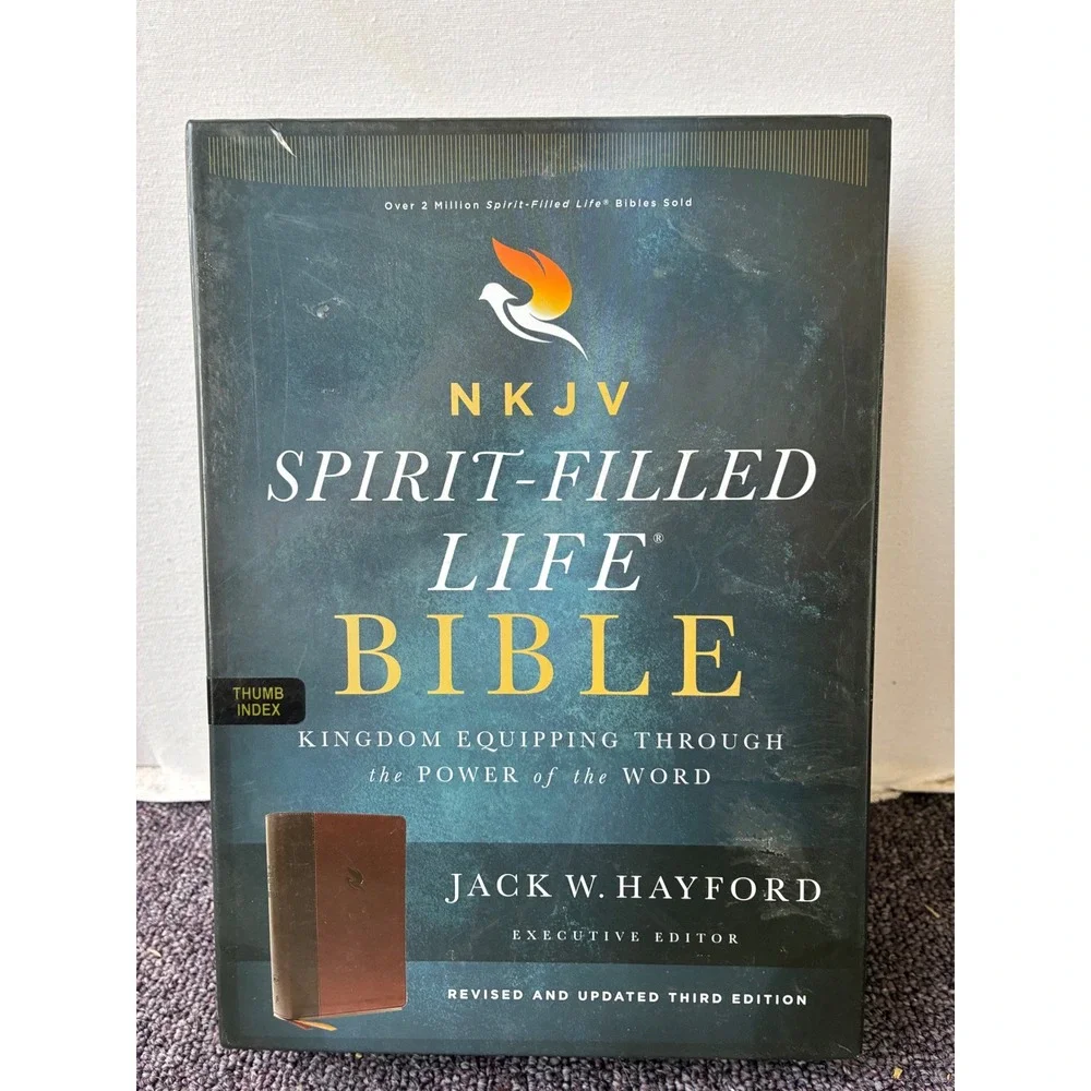 NKJV Spirit-Filled Life Bible Jack Hayford 3rd Ed Leathersoft Burgundy Indexed